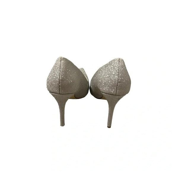 💎✨NINE WEST Silver Glitter “Fresh” Pointed Toe Heels 7.5✨💎 - Picture 4 of 5